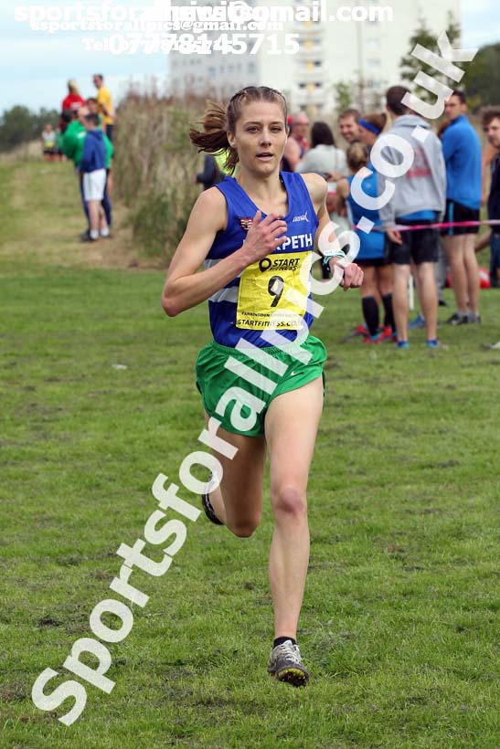 Senior womens relay 2019 Sunderland Harriers Open Cross Country. Photo:  David T. Hewitson/Sports for All Pics